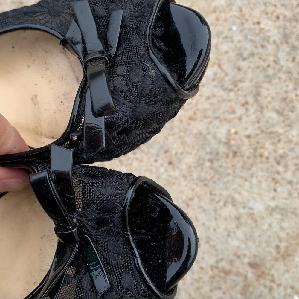 Kate Spade Black Lace Slingback Heels 8 - Picture 6 of 7
